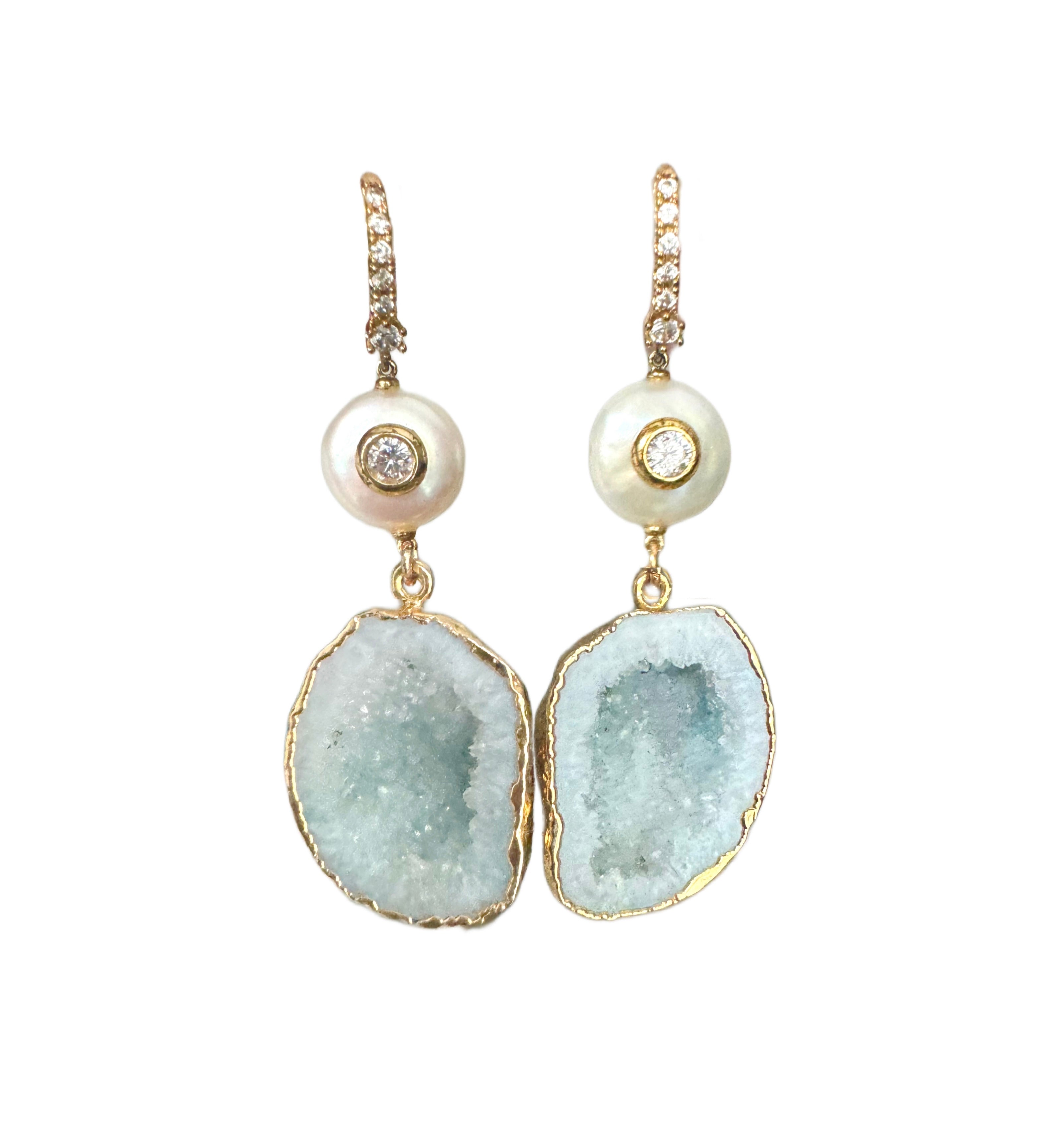 Geode earrings on sale